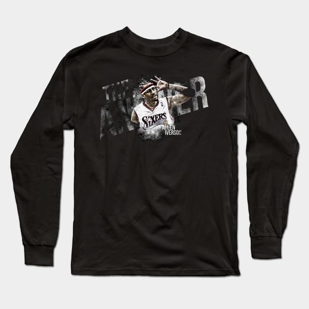 Vintage The Answer Allen Iverson Long Sleeve T-Shirt by Skelector Art